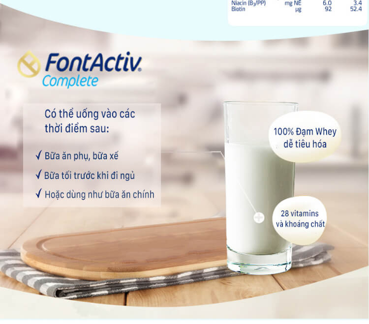 Sua Fontactiv complete hệ dinh dưỡng đầy đủ